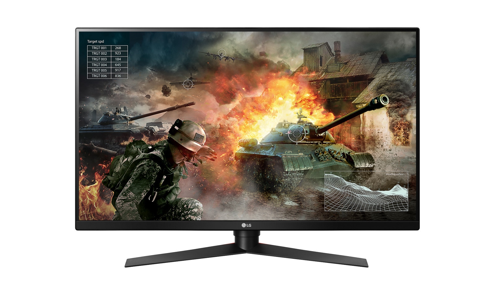 31.5 吋 UltraGear QHD 顯示器 32GK850G 的正視圖