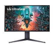 32 吋 UltraGear™ 4K Nano IPS 1 毫秒 (GtG) 遊戲顯示器&#xff0c;配備 VESA DisplayHDR™ 1000&#xff0c;支援 144Hz / 160Hz(超頻) 及 HDMI 2.1 32GQ950-B 的正視圖