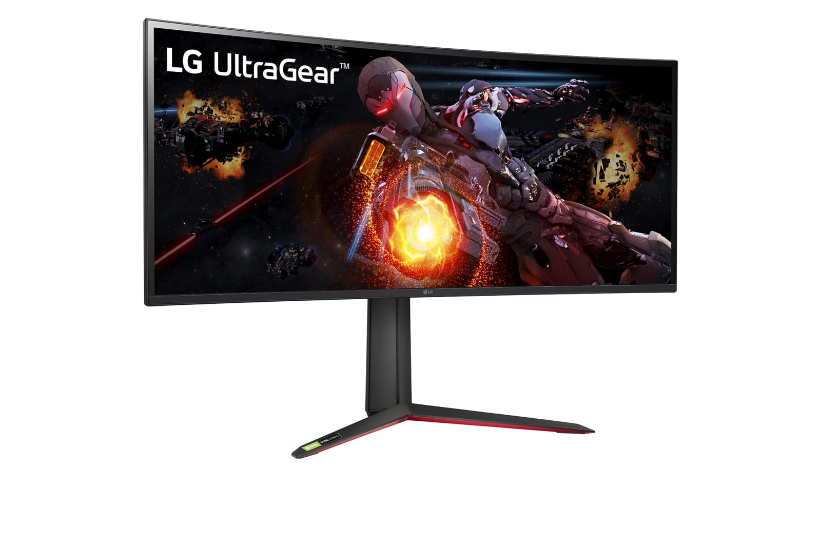 LG  34 吋 21:9 UltraGear™ QHD Nano IPS 1 毫秒 (GtG) 弧形遊戲顯示器, NVIDIA® G-Sync® ULTIMATE, 34GP950G-B