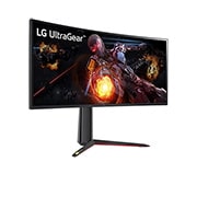 LG  34 吋 21:9 UltraGear™ QHD Nano IPS 1 毫秒 (GtG) 弧形遊戲顯示器, NVIDIA® G-Sync® ULTIMATE, 34GP950G-B
