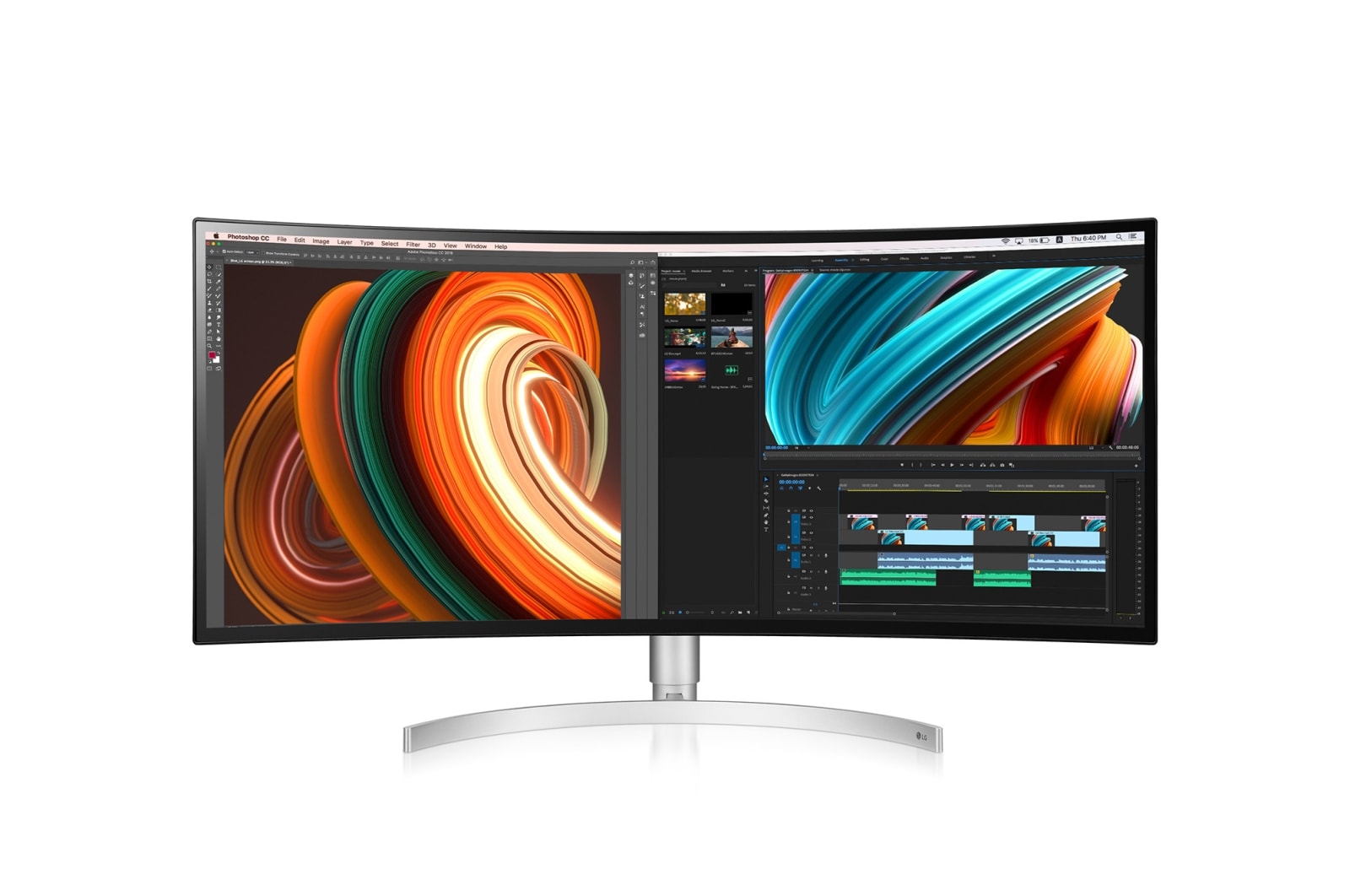 34 吋 21:9 UltraWide™ QHD Nano IPS 弧形顯示器 34WK95C 的正視圖