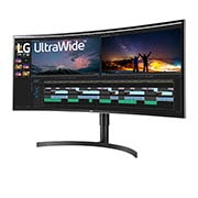 LG 38 吋 21:9 UltraWide™ QHD+ HDR IPS 弧形顯示器, 38WN75C-B