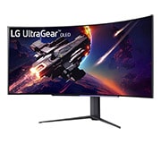 LG 45 吋 UltraGear™ 21:9 WQHD OLED 弧形遊戲顯示器，支援 240Hz, 45GR95QE-B