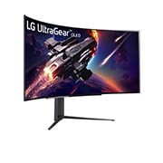 LG 45 吋 UltraGear™ 21:9 WQHD OLED 弧形遊戲顯示器，支援 240Hz, 45GR95QE-B