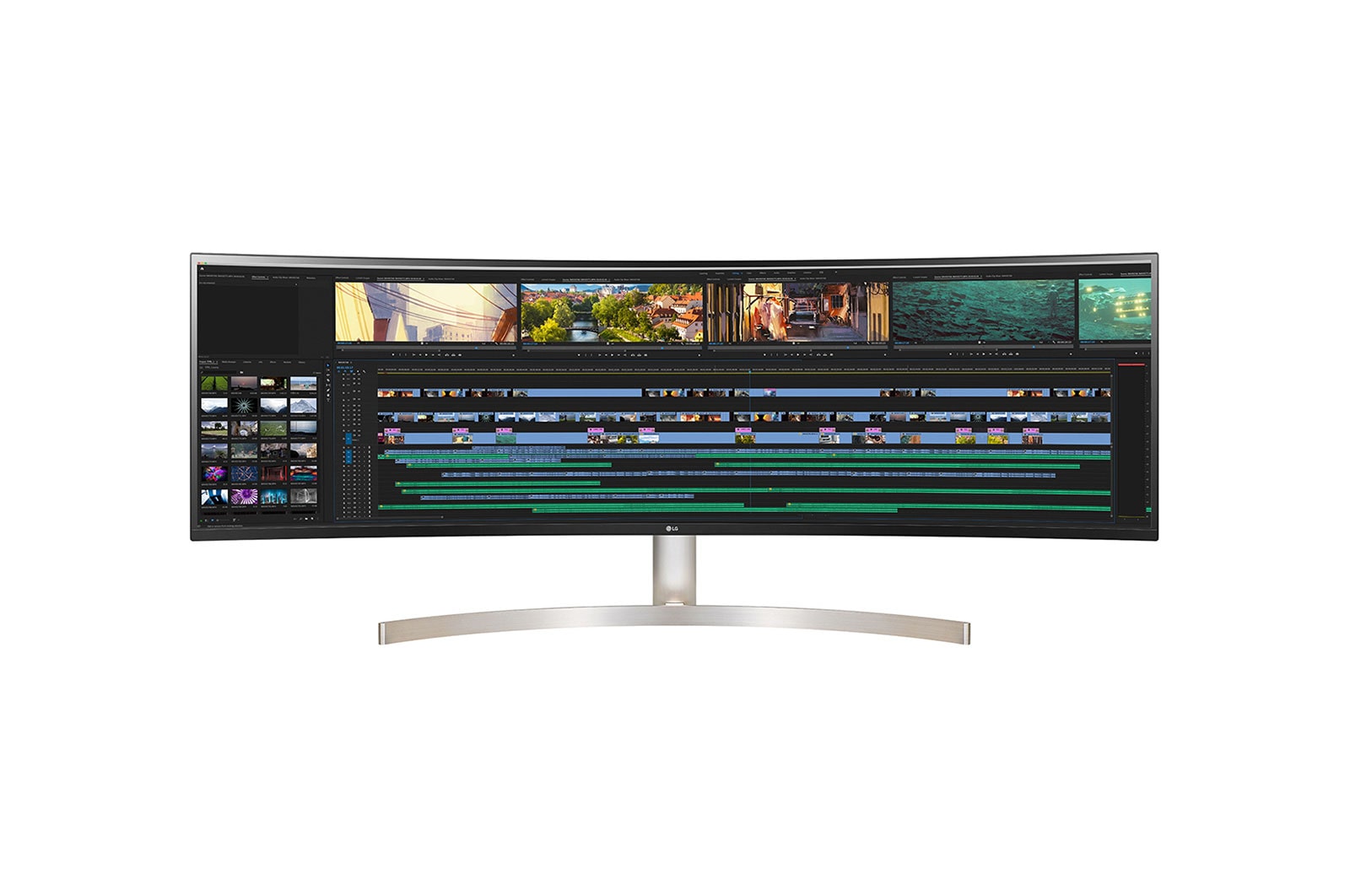 49 吋 32:9 UltraWide™ Dual QHD 顯示器  49WL95C-W 的正視圖