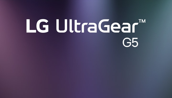 未來感霓虹燈房內的 UltraGear™ G5 標誌。