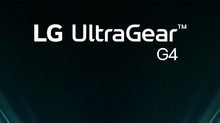 未來感霓虹燈房內的 UltraGear™ G4 標誌。