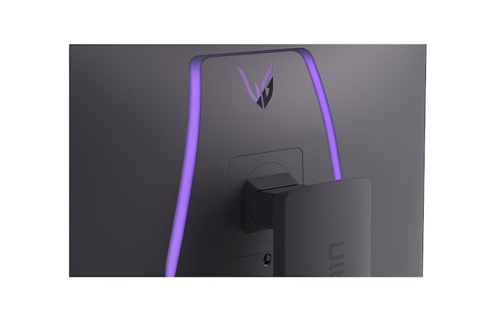 燈亮時 32GX870A-B 的後透視圖