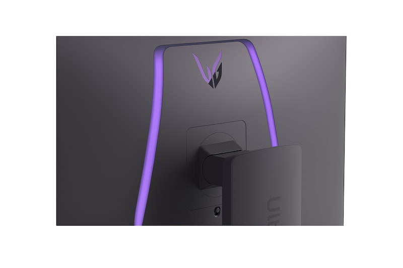 燈亮時 32GX870A-B 的後透視圖