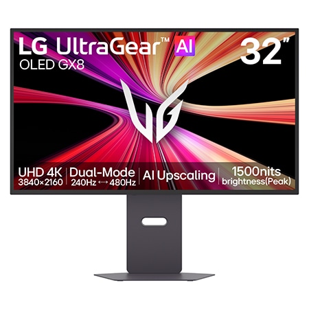 32 吋UltraGear 4K OLED 遊戲顯示器| 全球採用AI Upscaling 技術的32