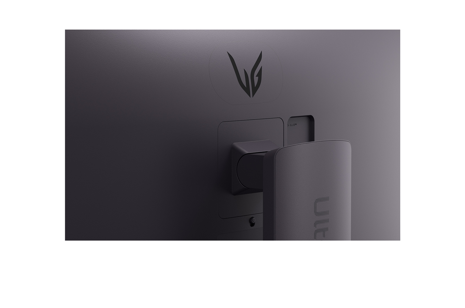 燈光開啟時的 34G600A-B 後透視圖
