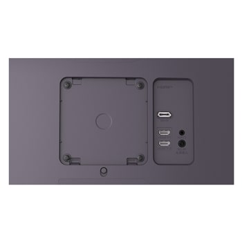 燈光關閉時 34G600A-B 後方徽章近視圖