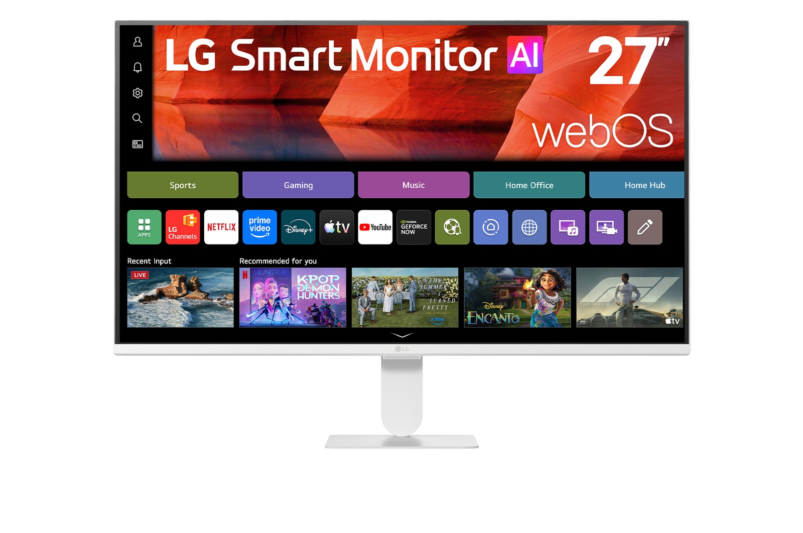 【中古美品】LGスマートモニタ27U730SA W 4K IPS液晶 WebOS 27 吋全高清IPS 智能顯示器，配備webOS 串流| LG 香港