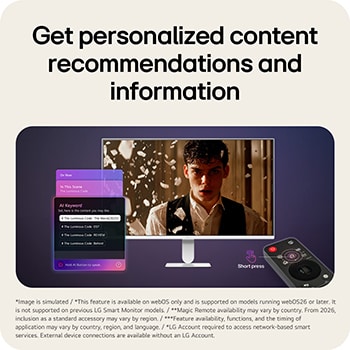AI Concierge 根據觀看模式和使用環境提供個人化建議。