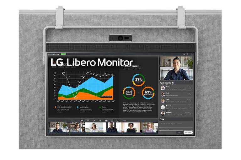 LG 27'' QHD Libero 顯示器 ( 可拆式全高清 Webcam ) 27BQ70QC-S1