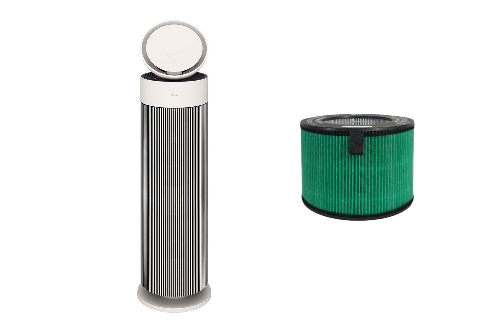 Front view of LG PuriCare™ AeroBooster 空氣清新機 (寵物版) + 寵物V濾網 套裝 AS55GGSY0.ADQ7001