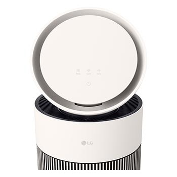 LG 空氣清新機頂部顯示屏特寫