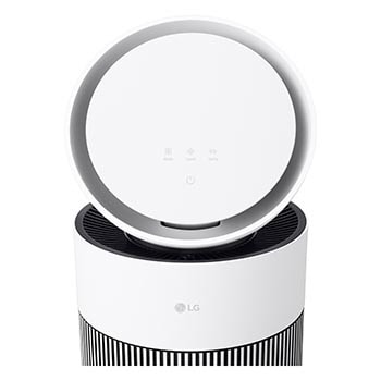 LG 空氣清新機頂部顯示屏特寫
