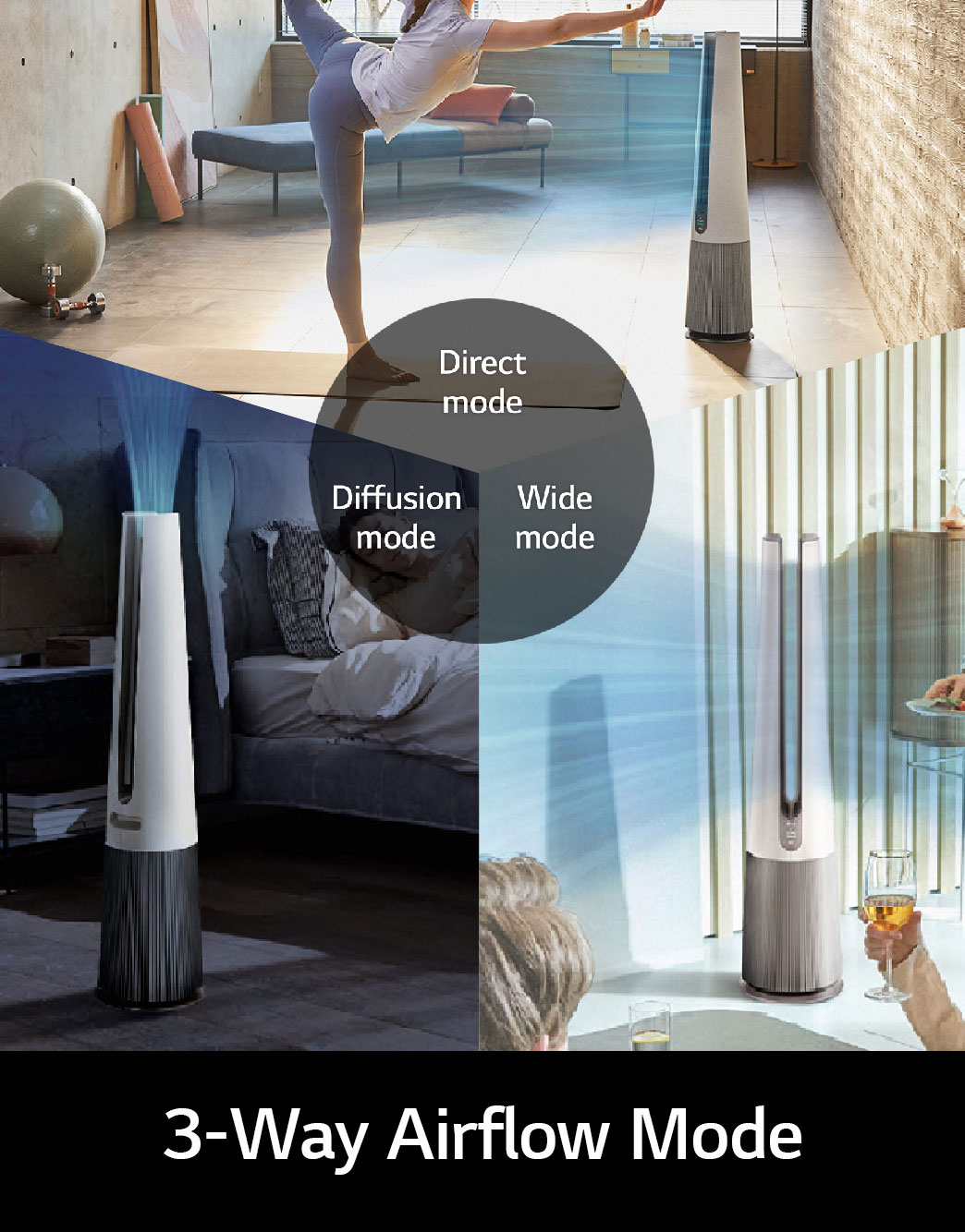LG AeroTower 三合一空氣淨化風扇 - FH15GPB | LG 香港