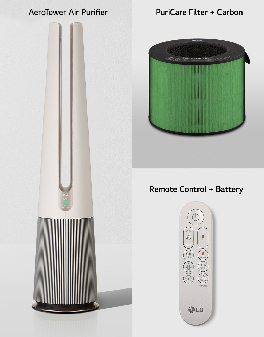 LG AeroTower 三合一空氣淨化風扇 - FH15GPB | LG 香港