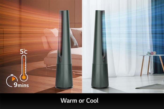 LG PuriCare™ AeroTower 三合一空氣淨化風扇 - 暖風版 (蒼林綠), FH15GPG