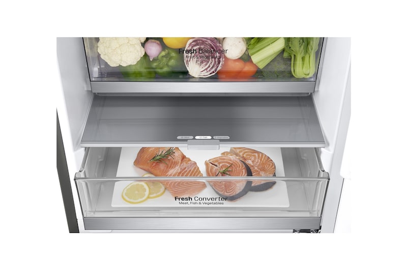 LG 341L Bottom Freezer 2 Doors Refrigerator with Inverter Linear Compressor, M458SB