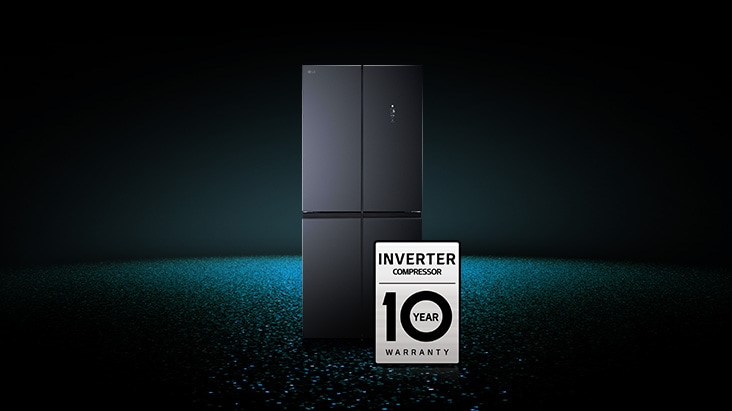 LG 多門雪櫃配備 Inverter Compressor,可調節雪櫃的製冷效果,並提供 10 年保養。