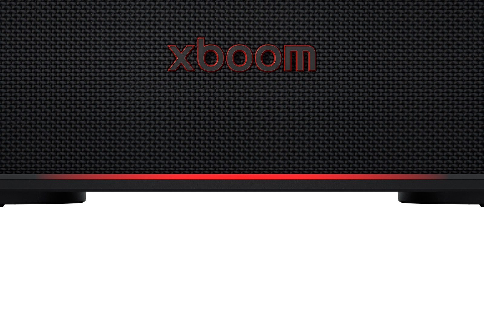 xboom Bounce 的正視圖，並特寫品牌標誌