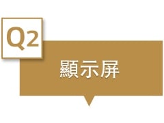 在文字框中表示「顯示屏」。