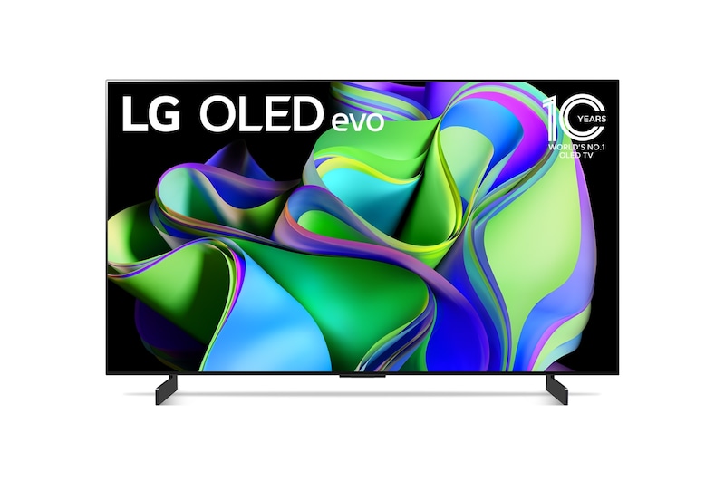Front view of 42'' LG OLED evo C3 4K 智能電視 OLED42C3PCA