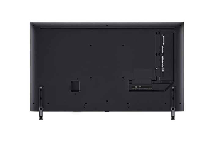 LG QNED80 4K 智能電視的背面圖