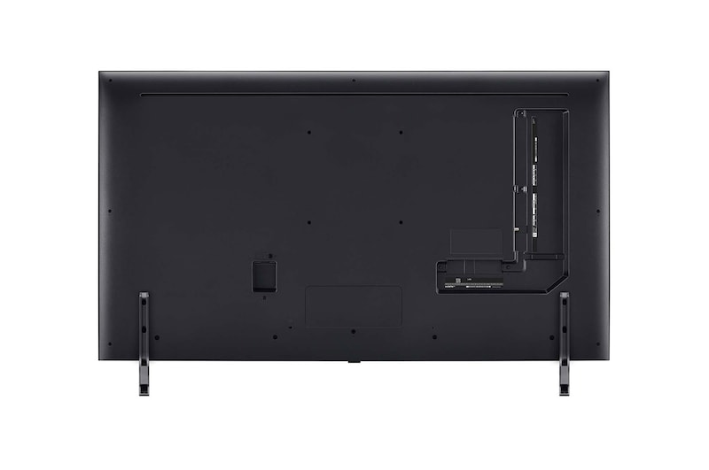 LG QNED80 4K 智能電視的背面圖