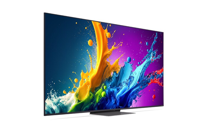 LG QNED80 4K 智能電視的正面圖