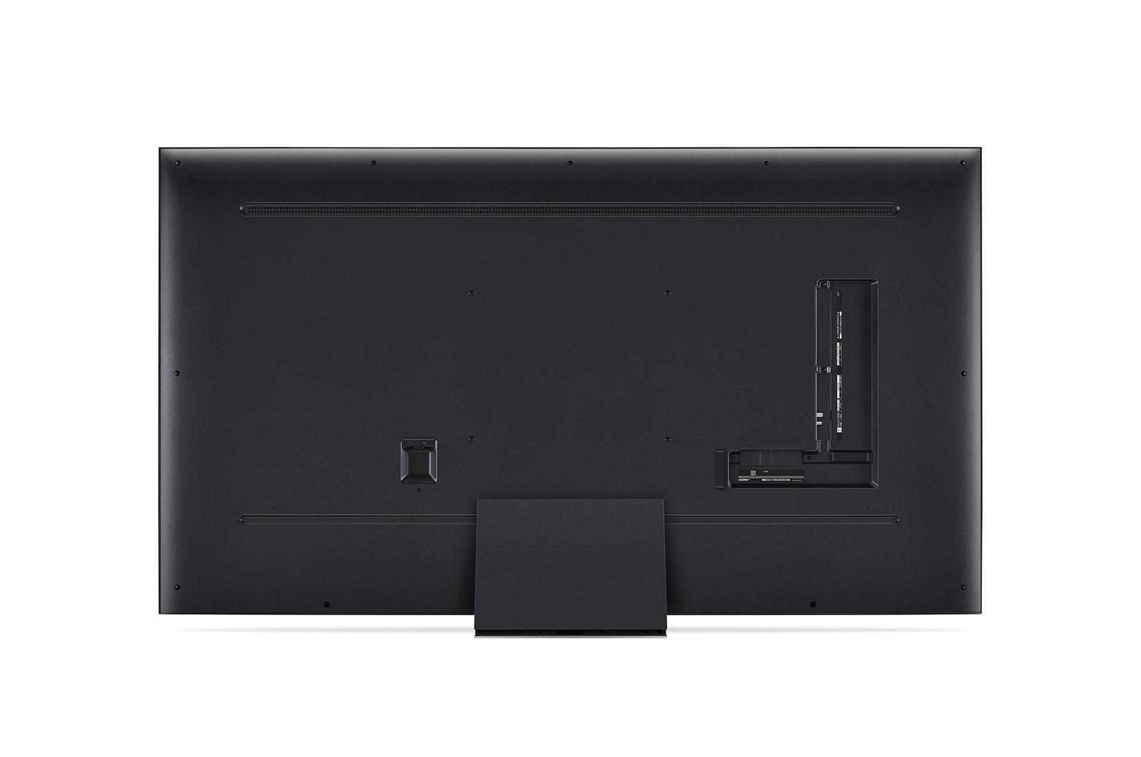 LG QNED80 4K 智能電視的側面圖