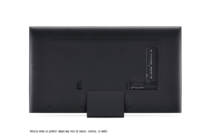 LG QNED86 4K 智能電視的頂部邊緣特寫