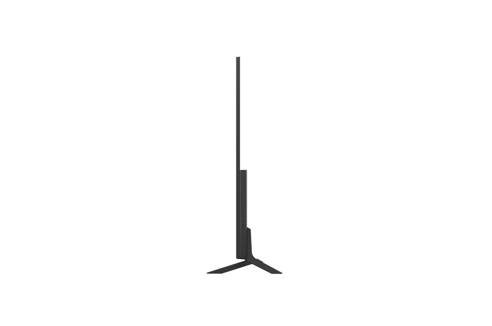 LG QNED82 電視左側面視圖 