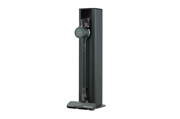 LG Objet Collection | LG CordZero™ A9TS 蒸氣無線吸塵機 配備 All-in-One Tower™ (韓國製造,蒼林綠), A9T-STEAM
