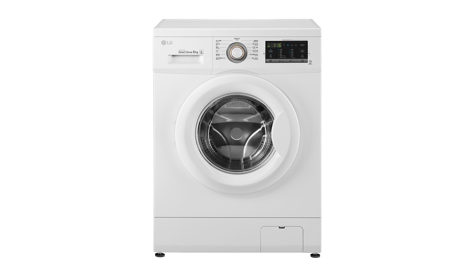 6 公斤 1200 轉 洗衣機 WF-T1206MW 的正視圖