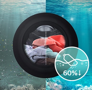 使用此機清洗衣物，洗衣時間減少60%。