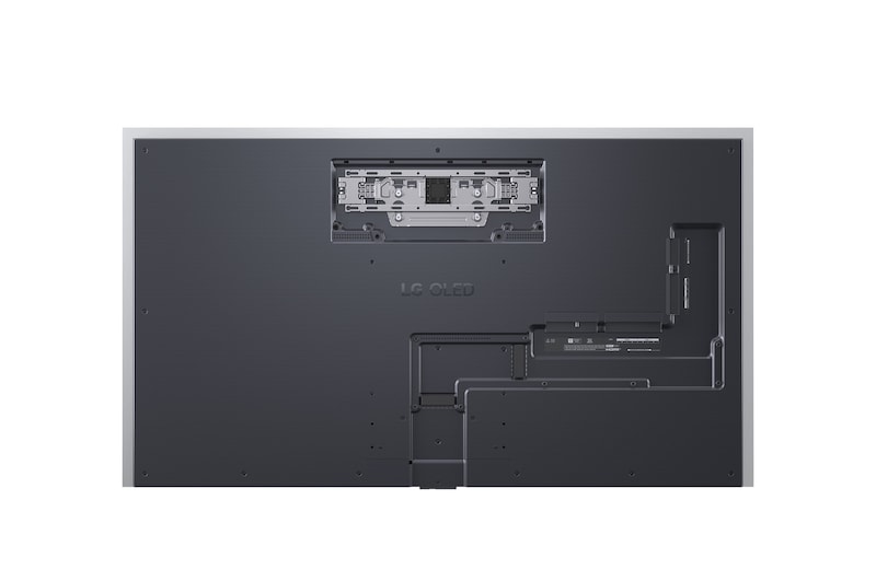 LG OLED evo AI G5 4K 智能電視的後面視圖。