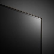LG OLED evo C4 4K 智能電視的特寫圖像，並顯示其頂部邊緣