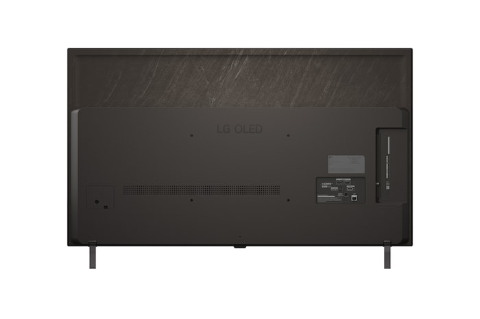LG OLED AI B5 4K 智能電視的後視圖。