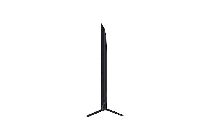 LG QNED evo QNED92 電視左側面視圖。
