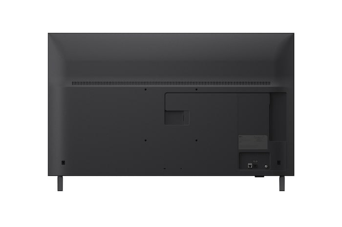 LG UHD UA75 電視的後面視圖。