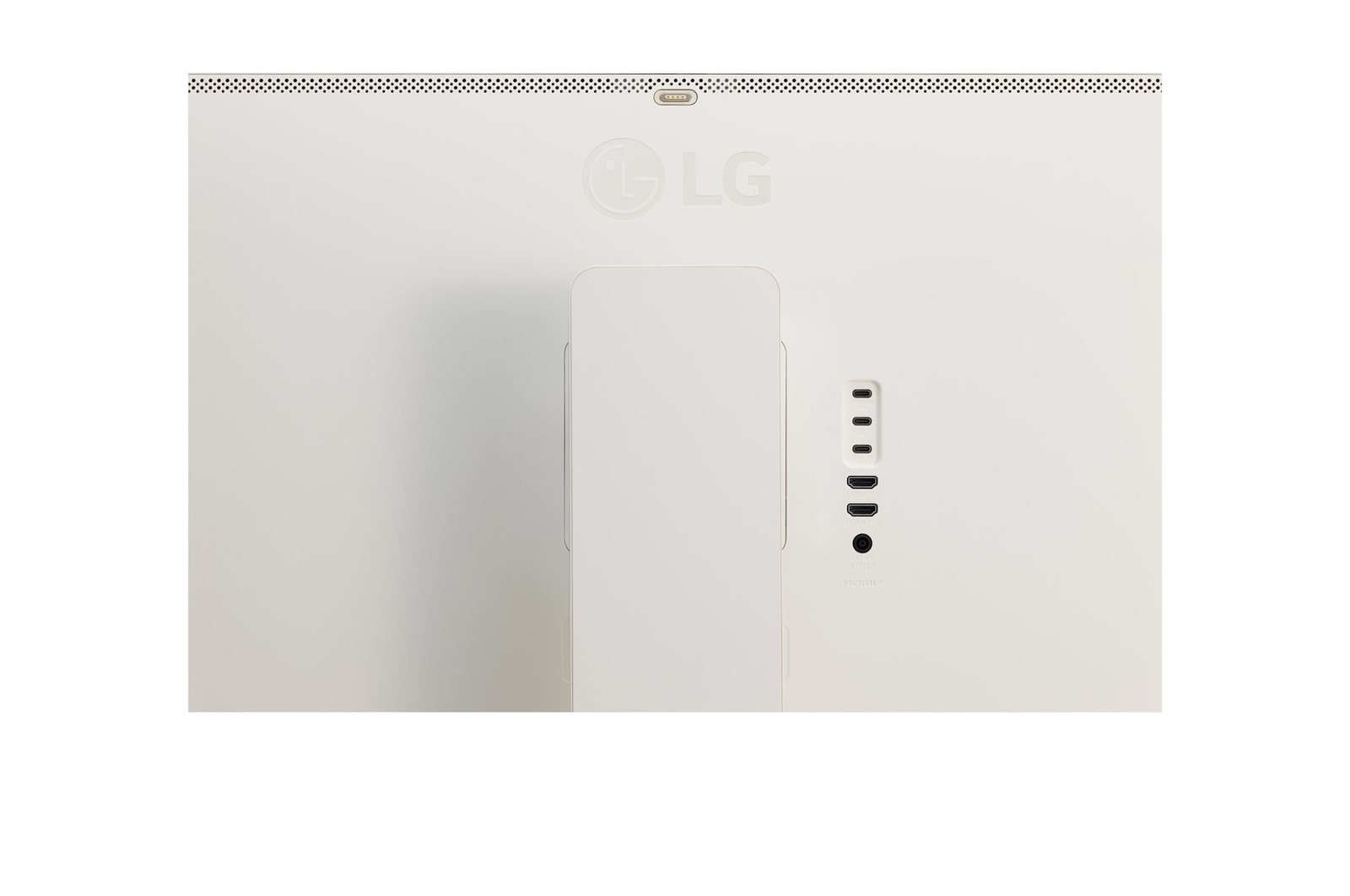 LG MyView 智能顯示器 32SR83U-W 的側視圖