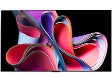 LG OLED G3 顯示彩色抽象藝術作品。 