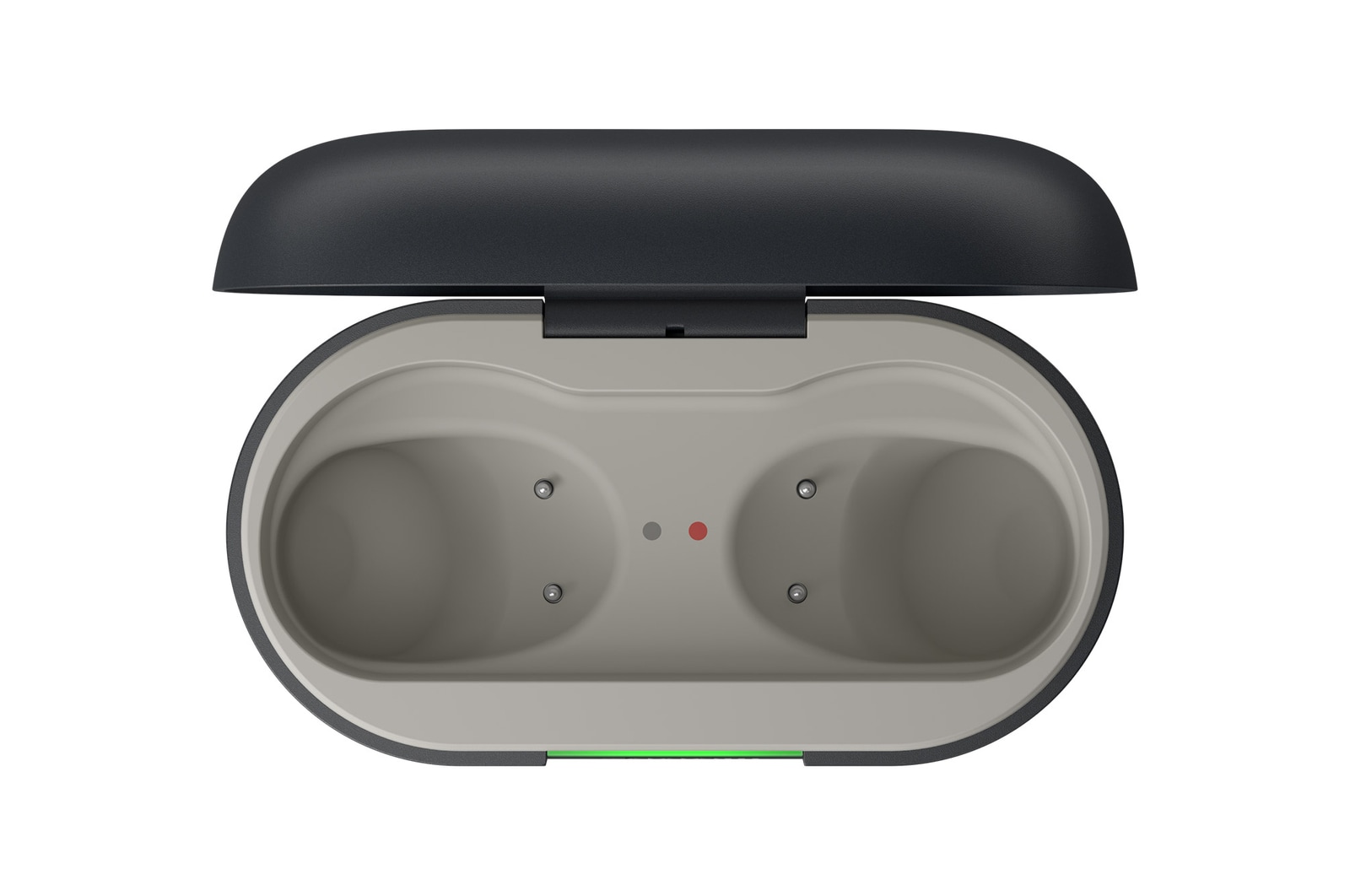 LG xboom Buds 充電盒頂視圖