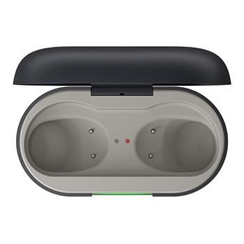 LG xboom Buds 充電盒頂視圖