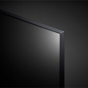 Close-up of the top edge of LG UHD TV, UT78
