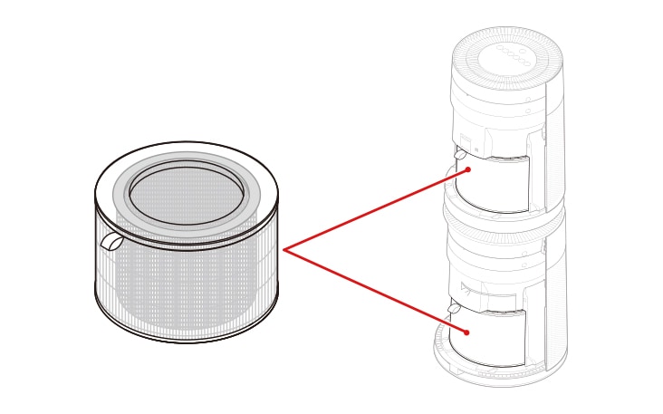 When the back cover of the product is opened it is mounted on the lower part